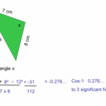 Find An Angle Using The Cosine Rule Worksheet EdPlace