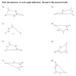 Find The Measure Of Each Angle Indicated Worksheet Answers