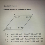 Find The Measure Of Each Interior Angle Brainly