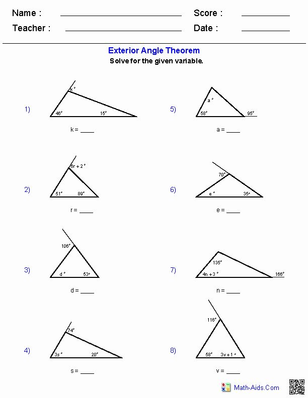 Find The Missing Interior Angle Of A Polygon Worksheet Kayra Excel