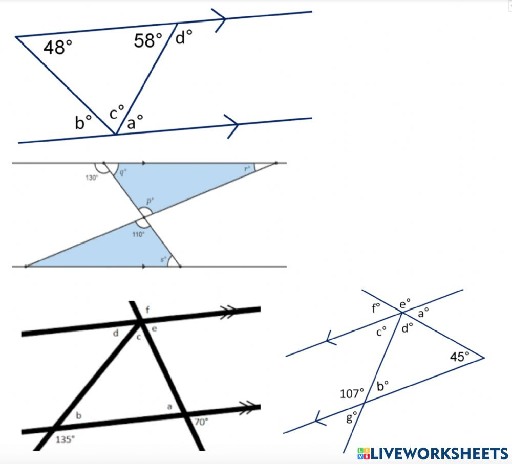 Finding Angle Measures Worksheet Word Worksheet