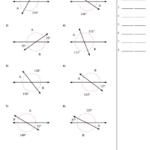 Finding Missing Angles Geometry Worksheet With Answers Printable Pdf