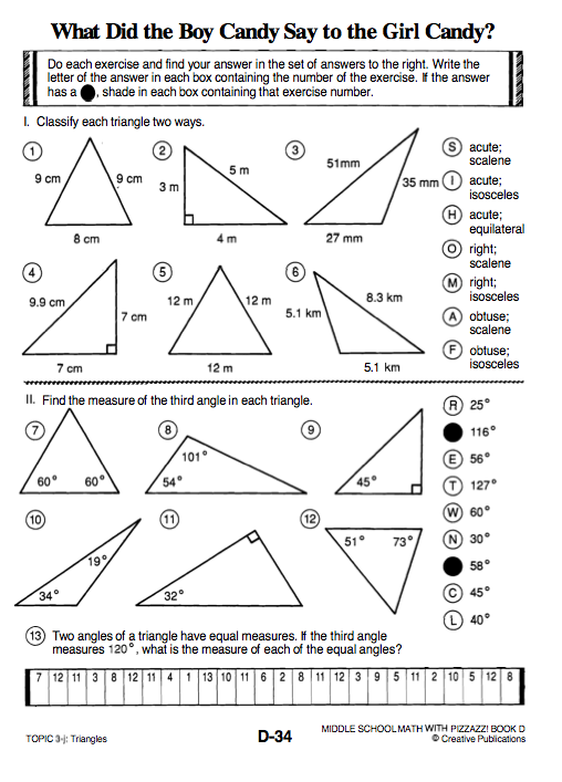 Finding Missing Angles In Triangles Worksheet Doc Thekidsworksheet