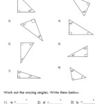 Finding Missing Angles Worksheet