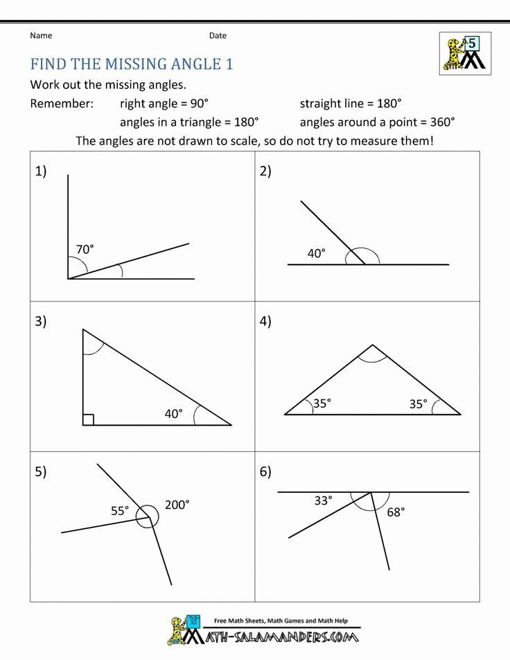 Finding Missing Angles Worksheet Answers 4th Grade WorksSheet List