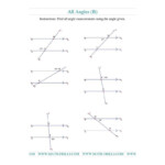 Geometry Worksheet Finding Angle Measurements B Geometry
