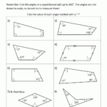 Geometry Worksheets Printable Angles In A Quadrilateral 1 Geometry