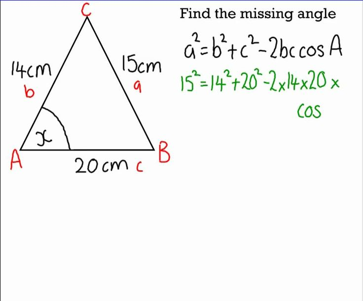 Cosine Rule Finding Angle Worksheet - Angleworksheets.com