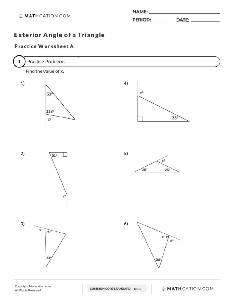 How To Find The Exterior Angle Of A Triangle In 3 Easy Steps Mathcation