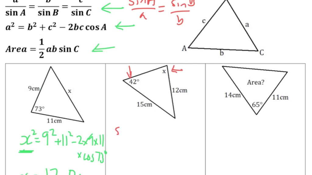 How To Find The Sine Of An Angle In A Non Right Triangle