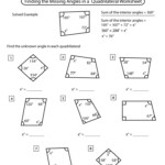 Identifying Quadrilateral Worksheet Angles In Quadrilaterals