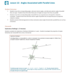 Lesson 12 Angles Associated With Parallel Lines