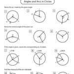 Lesson 9 3 Arcs And Angles Worksheet Answers Angleworksheets