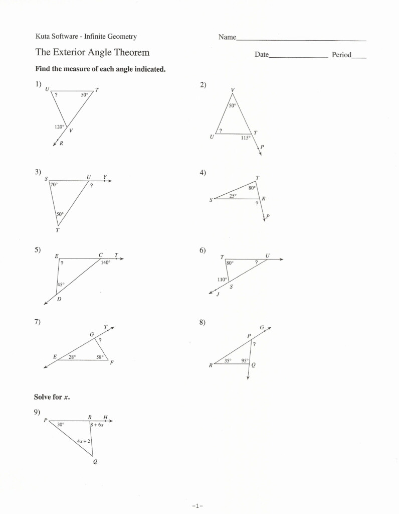 Maths Angles Worksheets