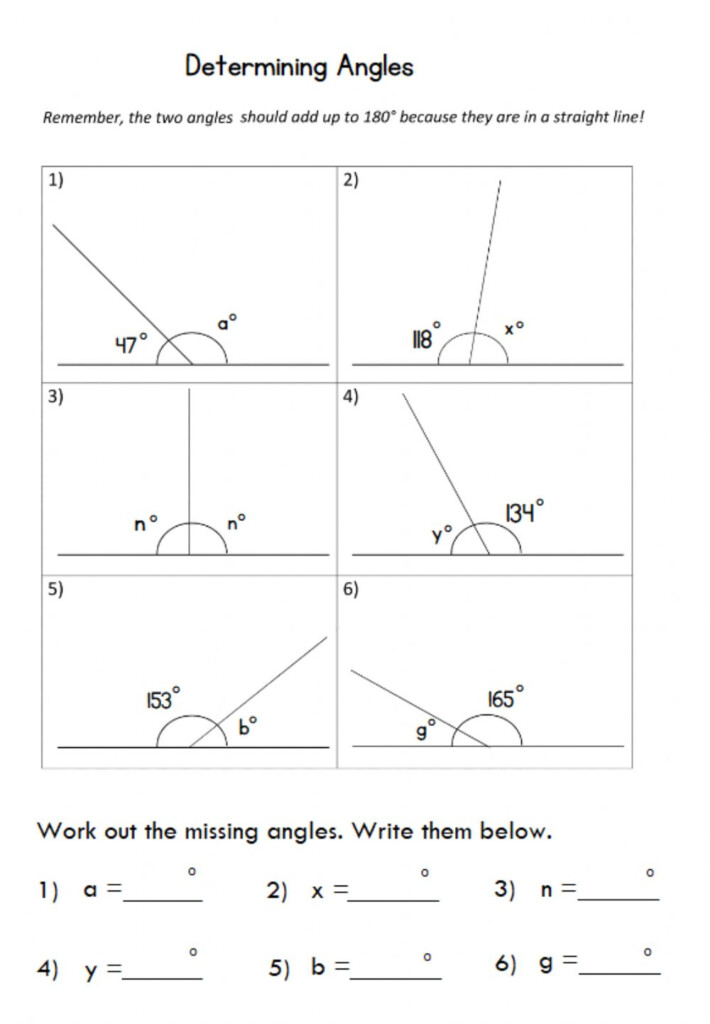 Missing Angles Worksheet