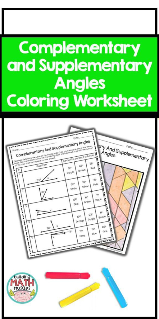 Name That Angle Pair Coloring Worksheet Answers Best Coloring Pages