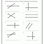 Parallel Perpendicular Or Intersecting Lines Angles Worksheet