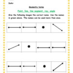 Points Lines Rays Angles And Line Segments Worksheet