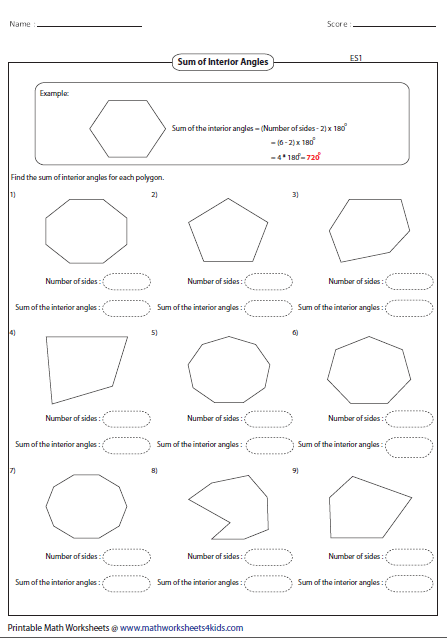 Polygon Worksheets