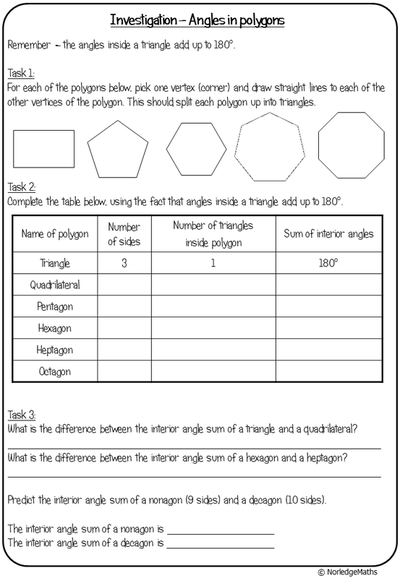 Polygons And Angles Worksheet Answers With Work Angleworksheets