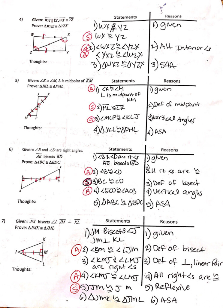 Proofs Worksheet 1 Answers Ivuyteq Angleworksheets