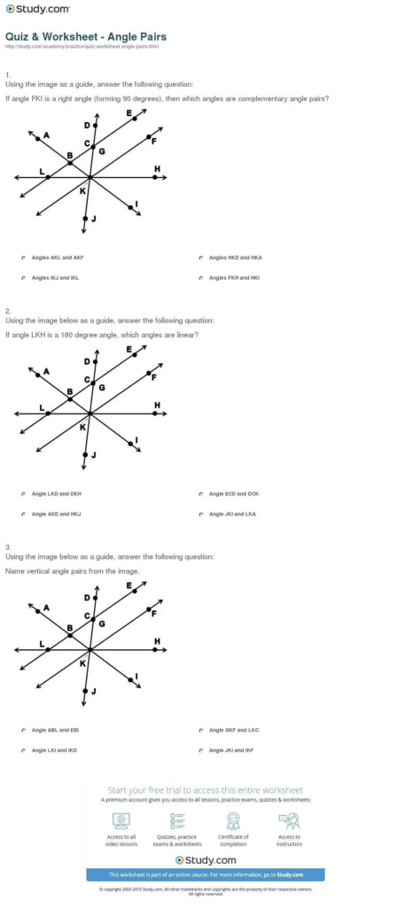 Reference Angles Worksheet