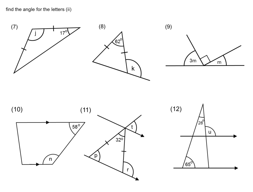Resourceaholic 5 Maths Gems 22 Angles Worksheet Finding Missing 