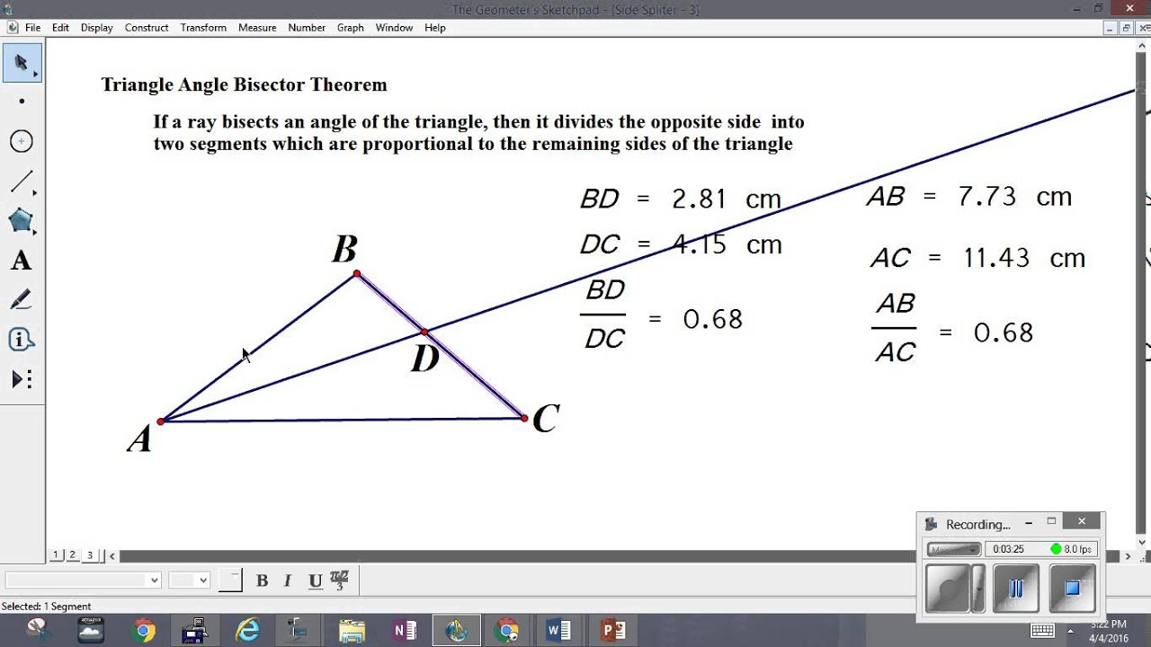 Triangle Angle Bisector Proportionality Theorem Worksheet 0609