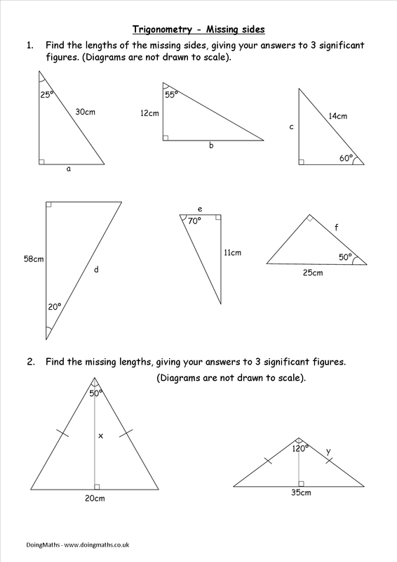 Trigonometry Worksheets And PowerPoints DoingMaths Free Maths 