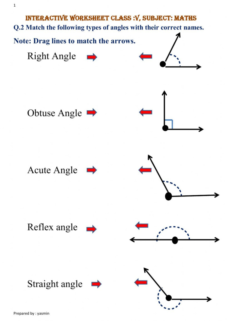 Types Of Angles Exercise