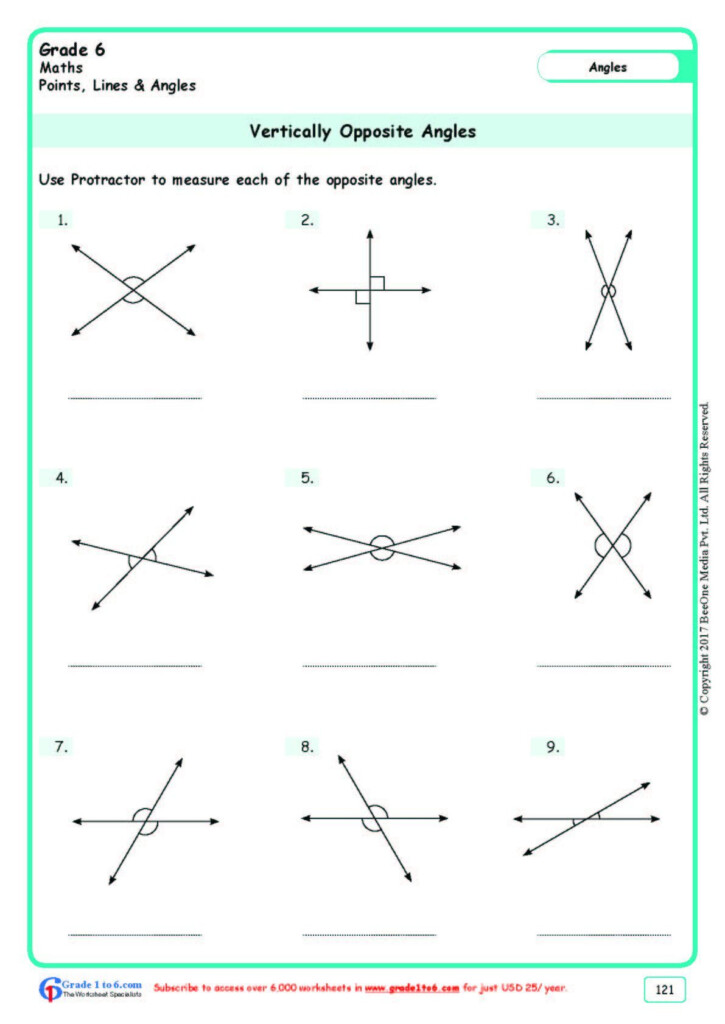 Vertical Angles Worksheet Pdf Pin On Free Math Worksheets Angles 