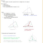 Worksheet Altitude Median Angle Bisector Perpendicular Bisector Answers