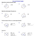 Worksheets Central Angles And Arcs