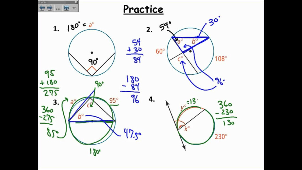 12 3 Inscribed Angles Worksheets Answer Key