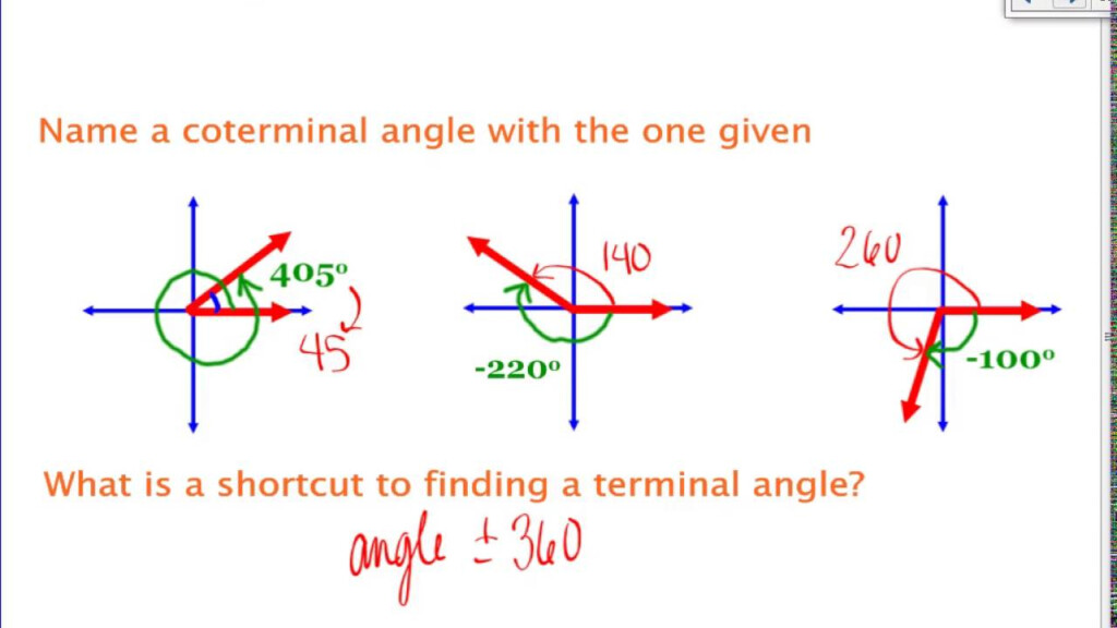 Algebra II 13 2 Angles And Angle Measure YouTube