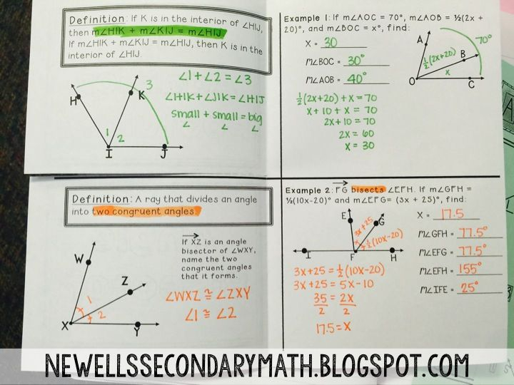 Angle Bisector Worksheet With Answers