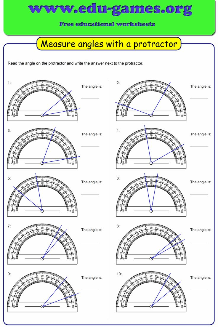 Angle Measurements Worksheet