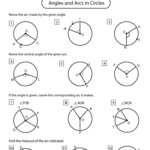 Angle Properties Of A Circle Worksheet