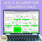 Angle Relationships Maze Solving Equations Worksheet Answer Key