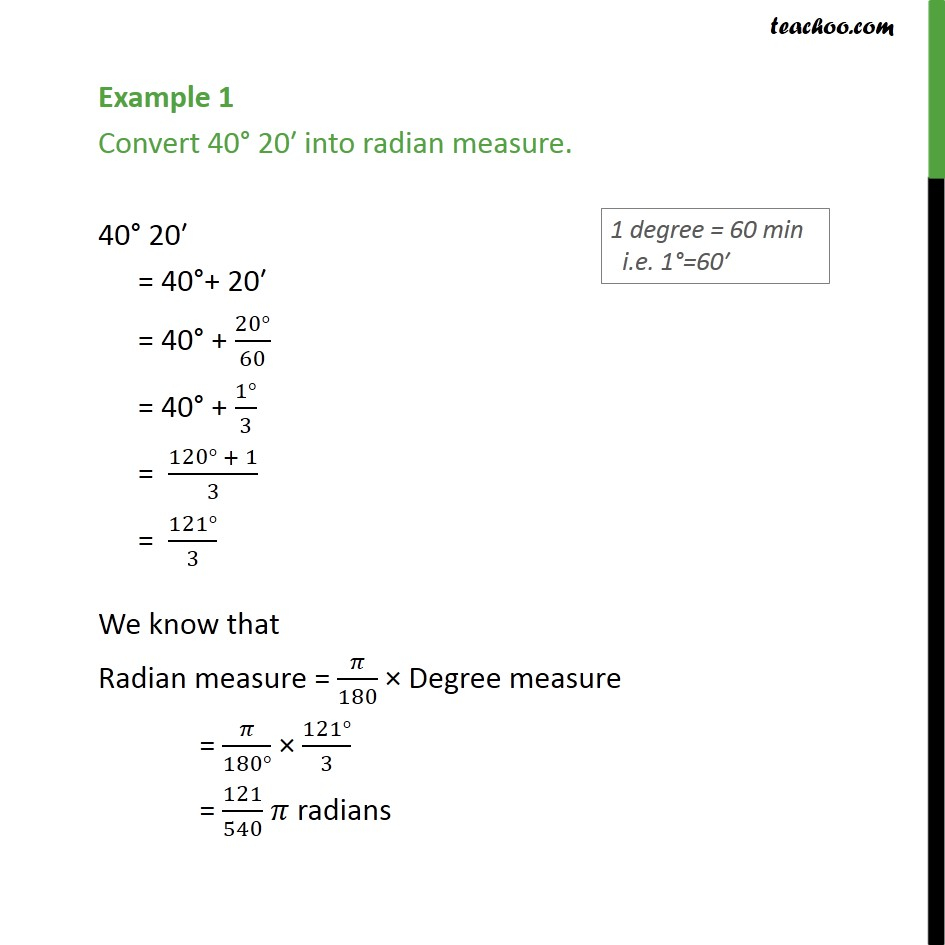 Angles And Radian Measure Worksheet