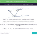 Angles In Triangles And On Parallel Lines 2 Worksheet EdPlace