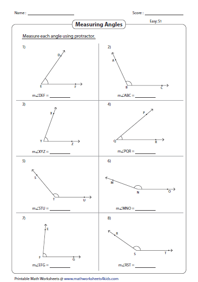 Angles Of A Triangle Worksheets Answers