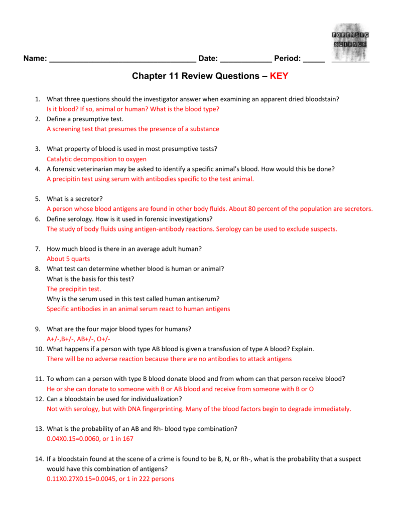 Bloodstain Angle Of Impact Worksheet Answers Ameise Live