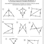 Congruent Triangles Worksheet With Answer