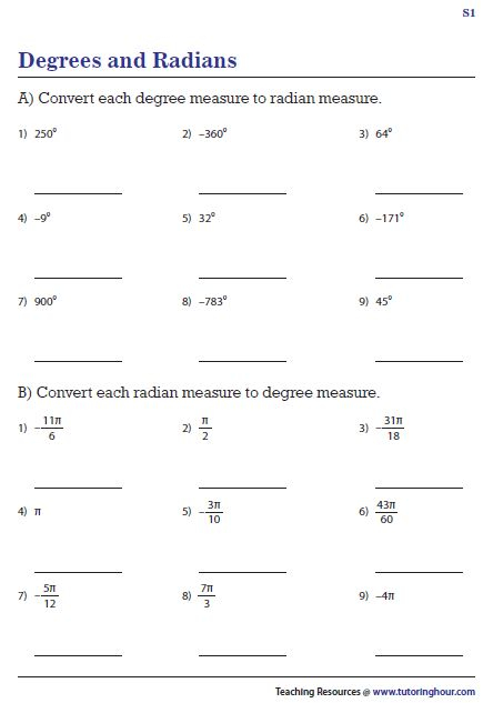 Coterminal Angles Worksheet With Answers