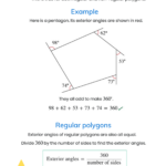 Exterior Angles Of A Polygon Worksheets