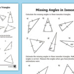 Find Missing Angles In Isosceles Triangles Activity