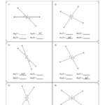 Find The Unknown Angles Vertical Angles Angles Worksheet Angle Pairs