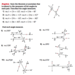 Finding Angle Measures Parallel Lines Cut Transversal Worksheet