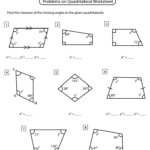 Finding Missing Angles In Quadrilaterals Worksheets
